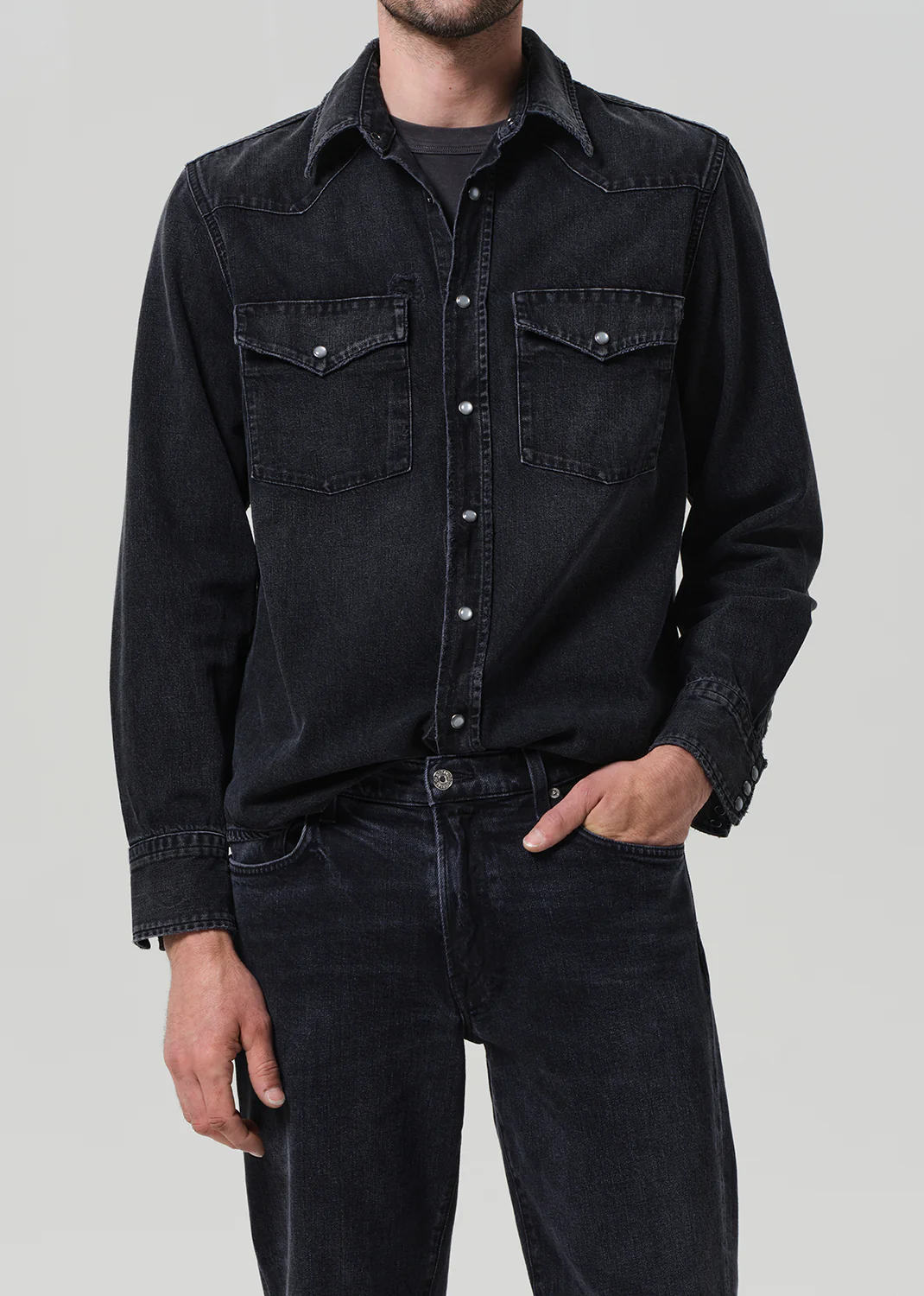 Western Shirt in Vintage Black - Image 3